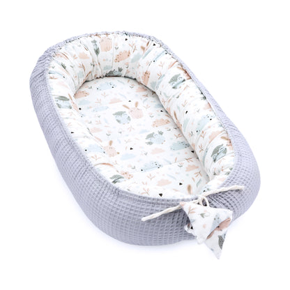 Babynest Neugeborene - Handmade Kokon zweiseitig