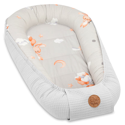 Babynest Neugeborene - Handmade Kokon zweiseitig