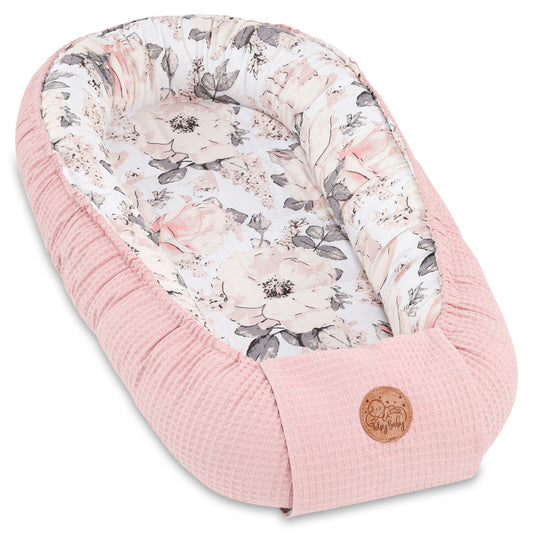 Babynest nyfødte 90x50 cm - håndlavet kokon, tosidet