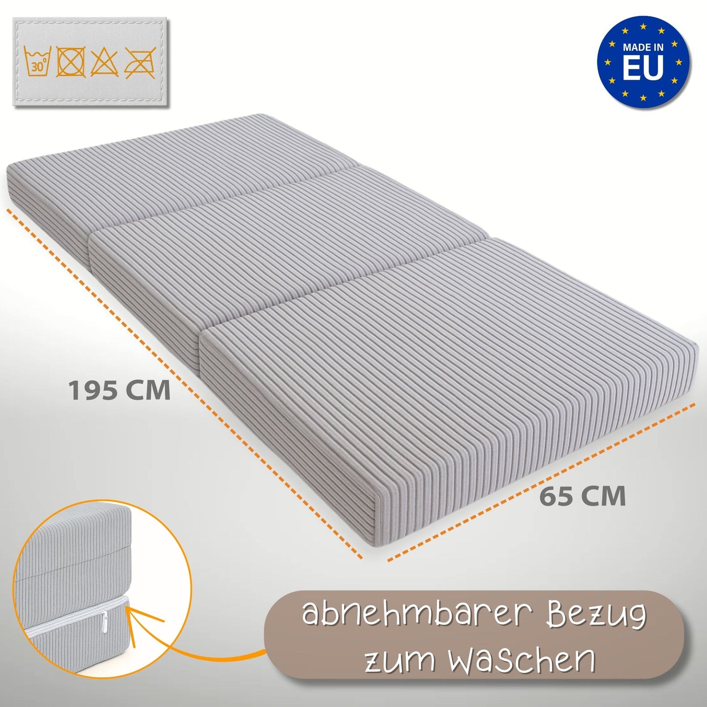 Travel Cot Mattress Foldable – Thick Foldable Mattress for Baby Folding Mattress Children’s Mattress Travel Cot