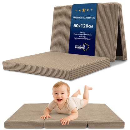 Reisebett Matratze faltbar - Dicke Faltbare Matratze für Baby Klappmatratze Kinder Matratze Reisebett