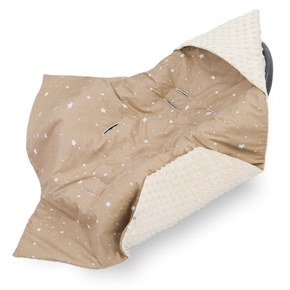 Einschlagdecke Babyschale Baby Decke 90x90 cm - Fußsack Blanket für Kinderwagen und Autositz Ganzjahres für Neugeborenen und Kleinkinder Einschlagsdecken für 3 und 5 Punkt Gurt Minky Oeko-Tex