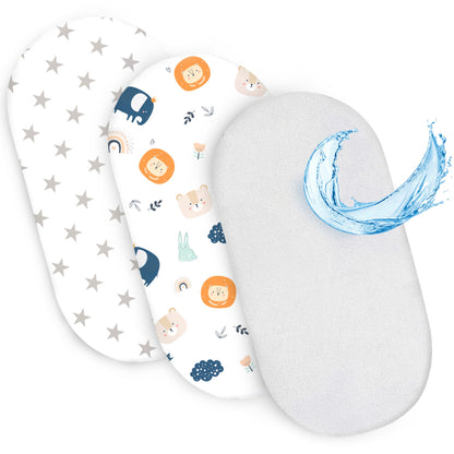 Spannbettlaken Baby Spannbetttücher - Babybett Zubehör für Kinderbett Beistellbett Stubenwagen