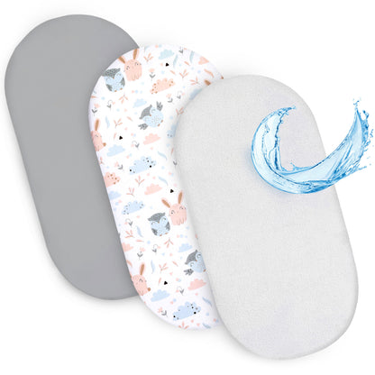 Spannbettlaken Baby Spannbetttücher - Babybett Zubehör für Kinderbett Beistellbett Stubenwagen