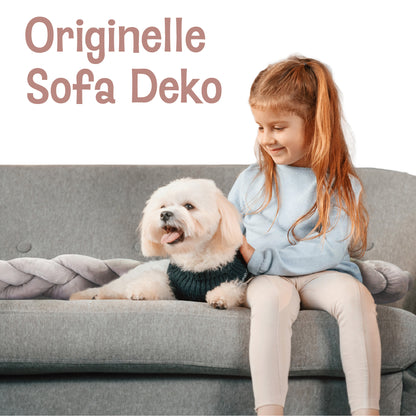 Deko Kuschelkissen Kinder - Dekokissen Kinderzimmer Flauschig Zierkissen Geflochten
