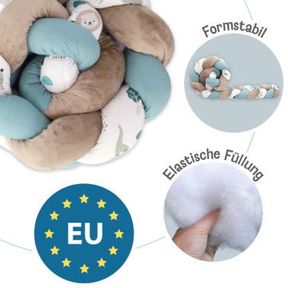 Poduszka dekoracyjna dla dzieci – poduszka do pokoju dziecięcego, puszysta, ozdobna, pleciona