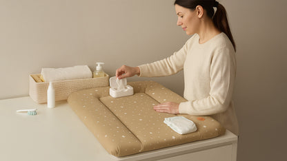 Wickelauflage Wickelunterlage abwaschbar und wasserdicht - Wickelmatte zum Auflegen auf Wickeltisch Wickelaufsatz Wickelkommode oder Waschmaschine