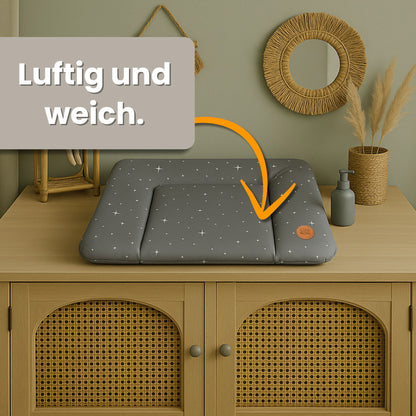 Wickelauflage Wickelunterlage abwaschbar und wasserdicht - Wickelmatte zum Auflegen auf Wickeltisch Wickelaufsatz Wickelkommode oder Waschmaschine