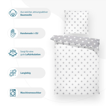 Bettwäsche für Babybetten mit Kissenbezug
