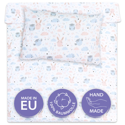 Bettwäsche für Babybetten mit Kissenbezug