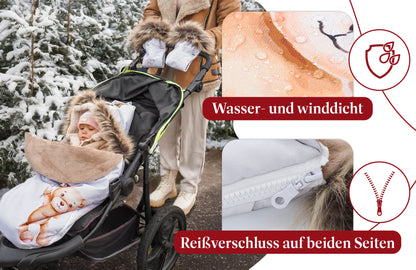 Vognpose barnevogn vinter – vognpose baby buggy vintersæk vinterfodpose barnevogn