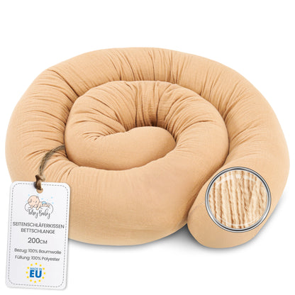 Bettschlange Seitenschläferkissen Body Pillow - Kopfkissen lang Bettrolle Schlafkissen Nackenrolle