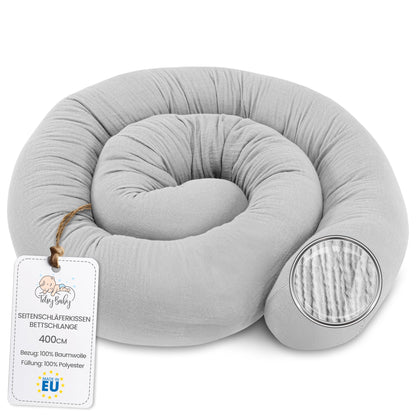 Bettschlange Seitenschläferkissen Body Pillow - Kopfkissen lang Bettrolle Schlafkissen Nackenrolle