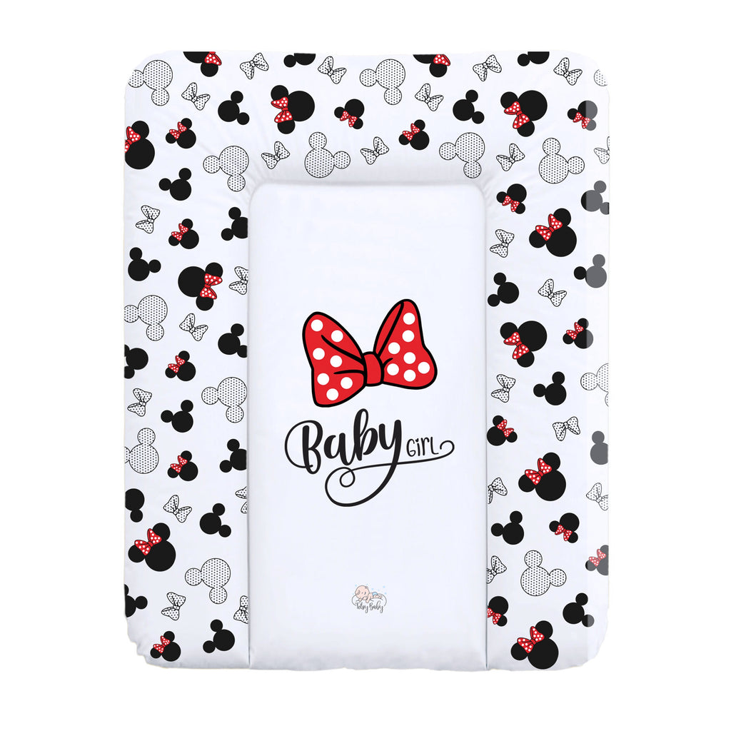 Wickelauflage Wickelkommode Auflage Baby 70 x 50 cm - Wickelmatte Wickeltischauflage Wasserfest Wickelunterlage Weich Maus Motiv - Totsy Baby