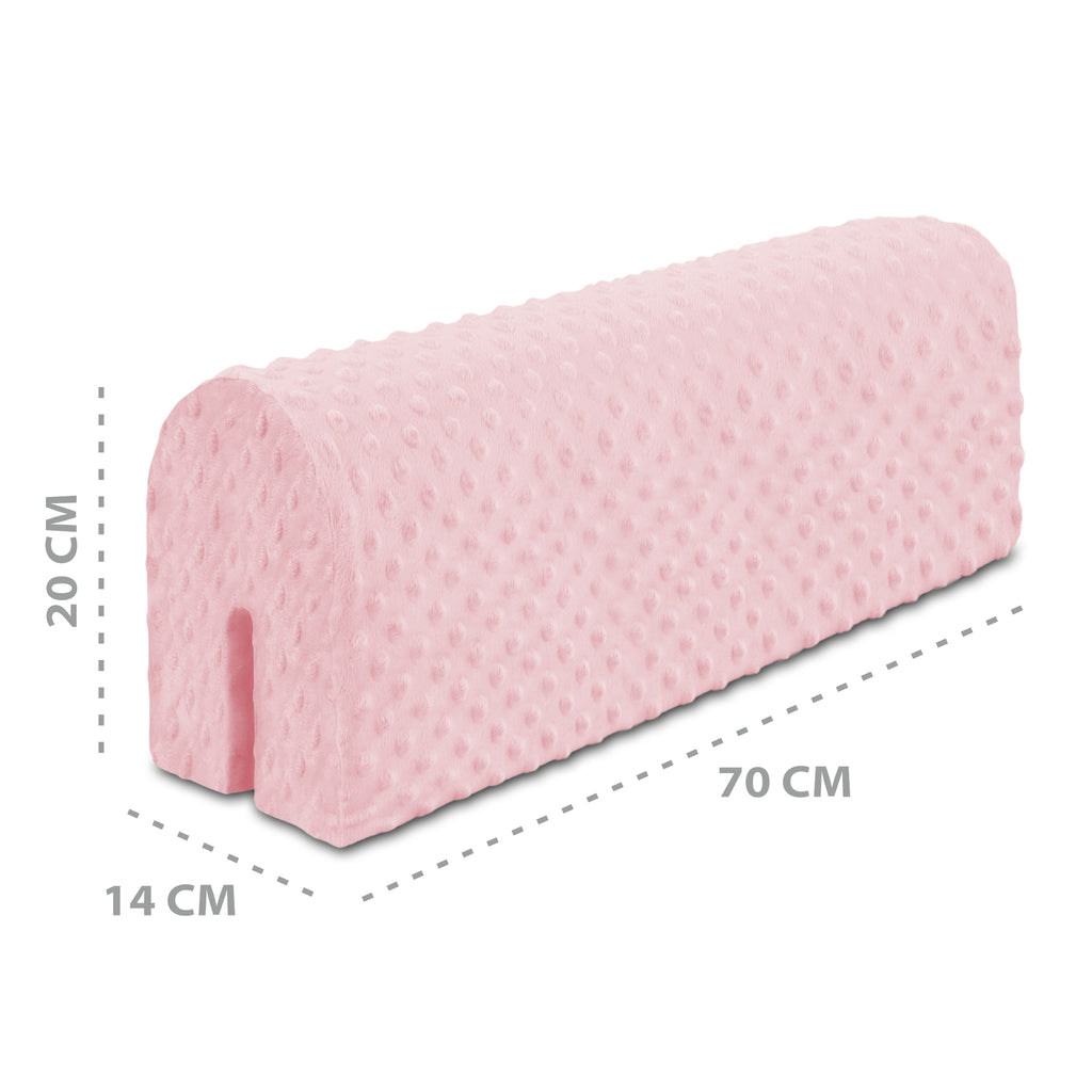 Bettkantenschutz für Kinderbetten 70 cm - Schutz für Bettrahmen Kantenschutz Kinder Babybett Rosa Minky - Totsy Baby
