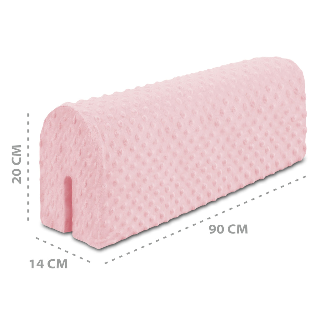 Bettkantenschutz für Kinderbetten 90 cm - Schutz für Bettrahmen Kantenschutz Kinder Babybett Rosa Minky - Totsy Baby