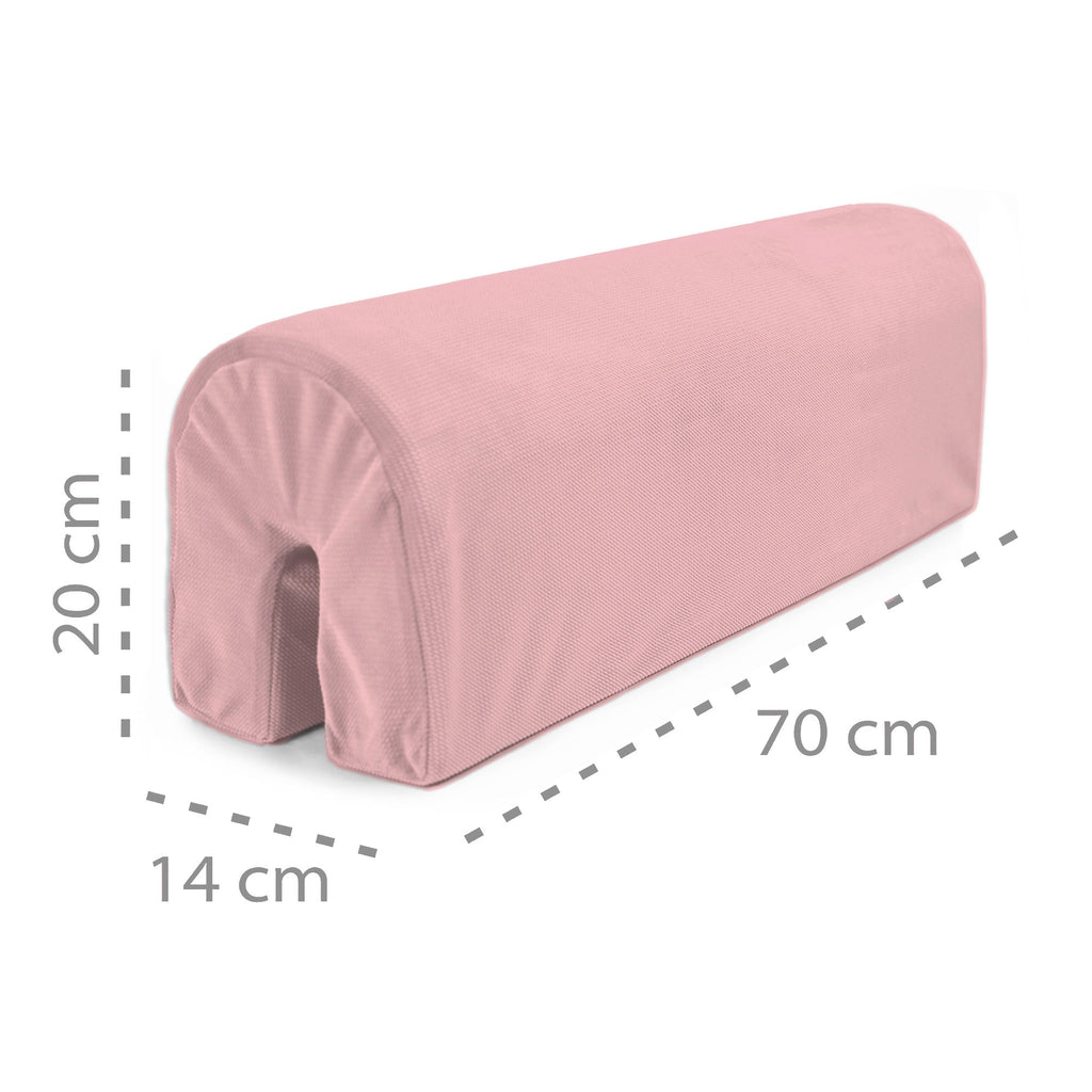 Bettkantenschutz für Kinderbetten 70 cm - Schutz für Bettrahmen Kantenschutz Kinder Babybett Hellrosa Velvet - Totsy Baby