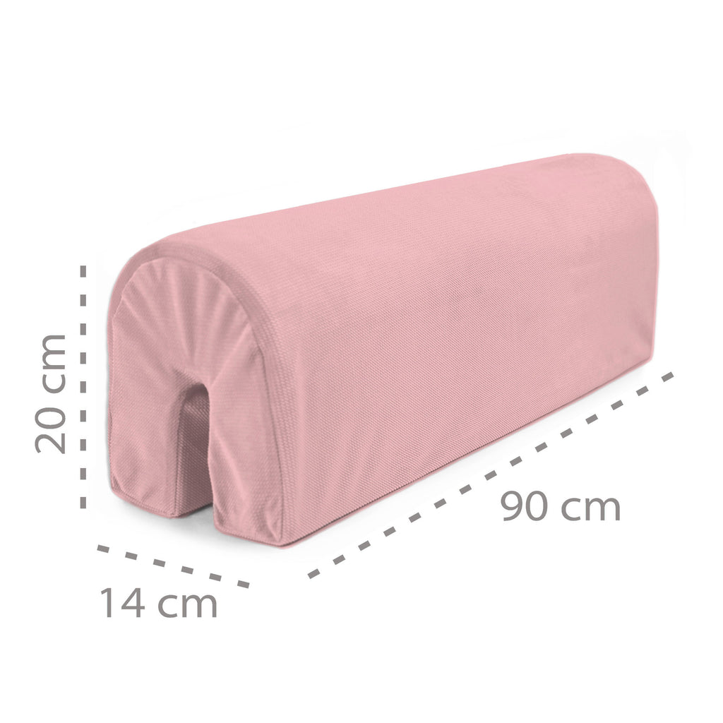 Bettkantenschutz für Kinderbetten 90 cm - Schutz für Bettrahmen Kantenschutz Kinder Babybett Hellrosa Velvet - Totsy Baby