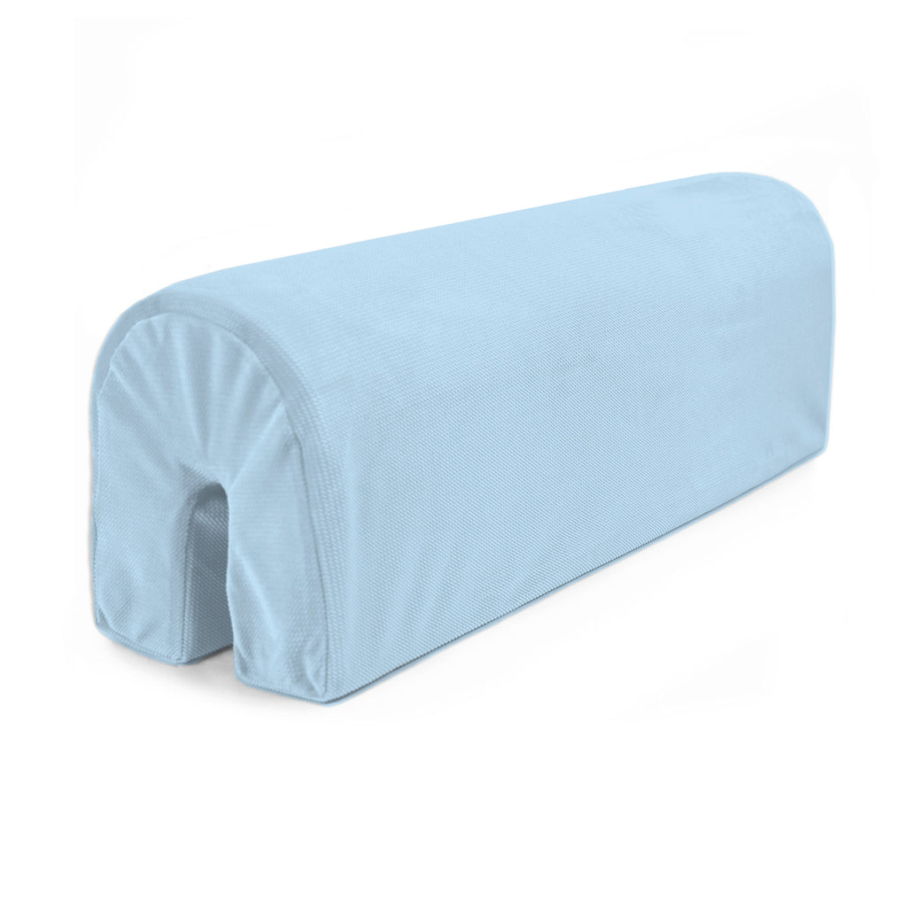 Bettkantenschutz für Kinderbetten 70 cm - Schutz für Bettrahmen Kantenschutz Kinder Babybett Hellblau Velvet - Totsy Baby