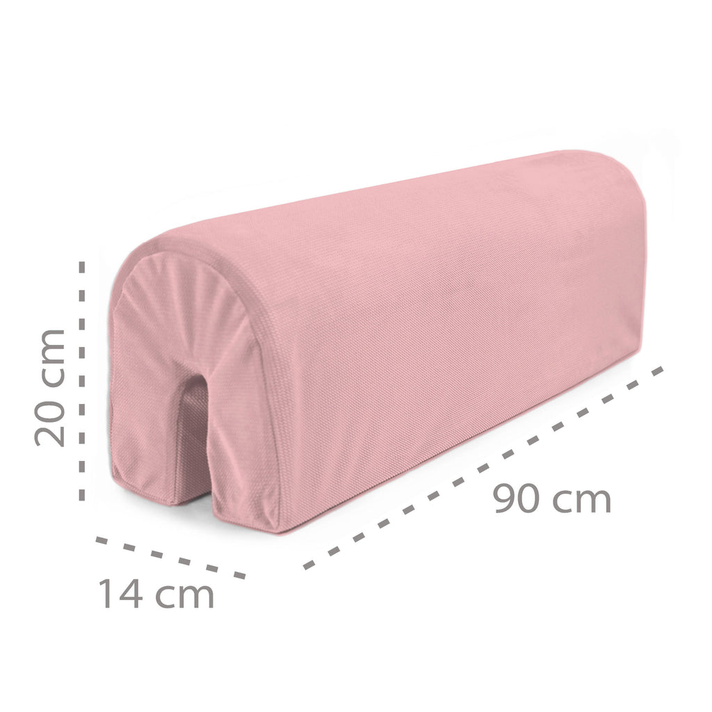 Bettkantenschutz für Kinderbetten 90 cm - Ersatzbezug Schutz für Bettrahmen Kantenschutz Kinder Babybett Velvet Hellrosa - Totsy Baby