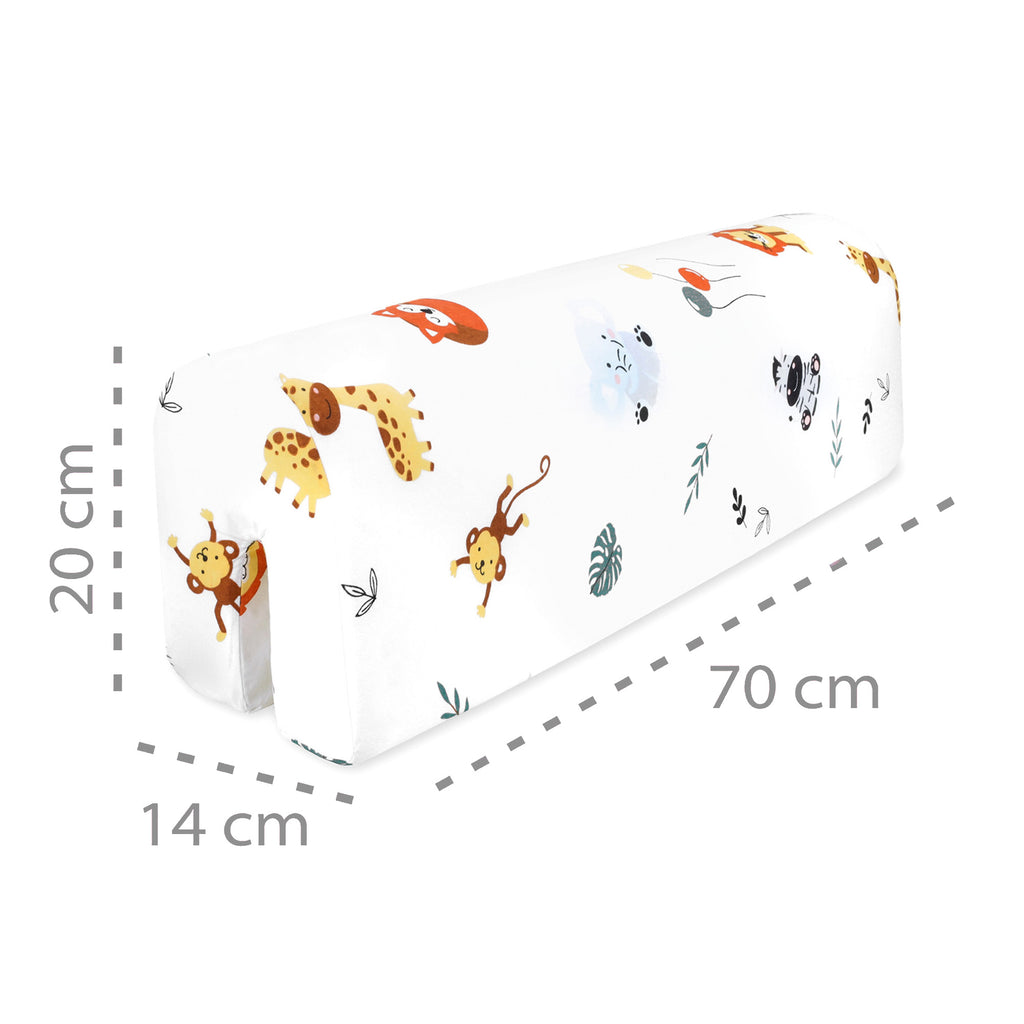 Bettkantenschutz 70 cm für Kinderbetten - Ersatzbezug, Bettrahmen Schutz, Baumwolle Safari - Totsy Baby