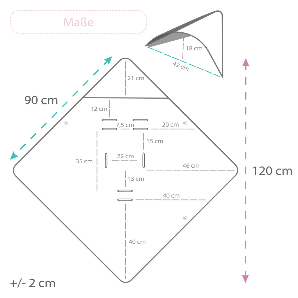 Baby Einschlagdecke Babyschale Sommer - Decke Kinderwagen 90x90cm universal Babydecke für Buggy Autositz Rosa - Totsy Baby