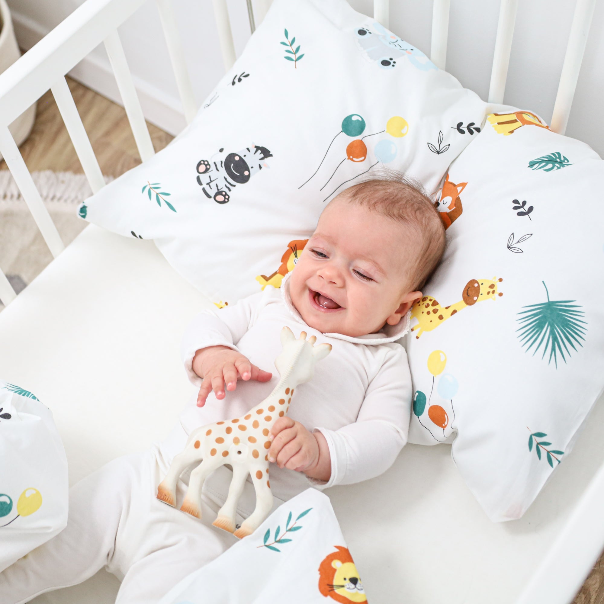 Parure de lit bebe 120x90 cm - Couette enfant avec oreiller