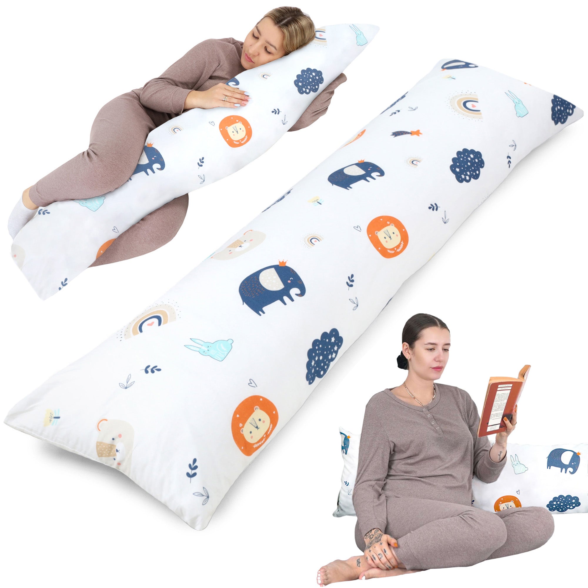 Seitenschläferkissen mit Bezug Baumwolle 40 x 145 cm - Komfortkissen  Schlafkissen Seitenschläfer Body Pillow Seitenschlafkissen Regebogen – Totsy  Baby